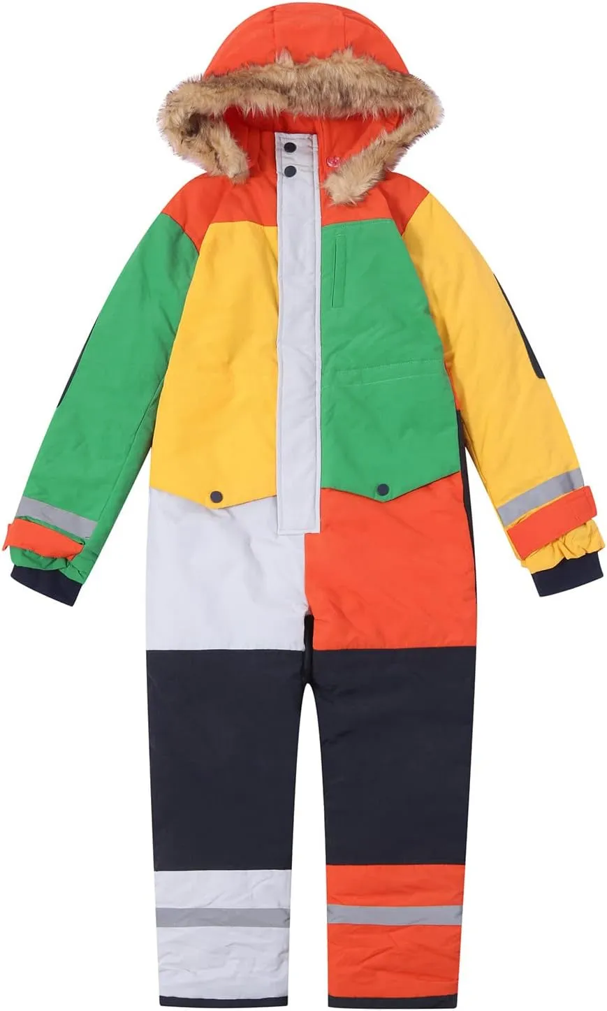 Snow Suits for Girls Boys Kids One Pieces Ski Suits Waterproof Windproof Jumpsuits Jackets Toddler Winter Snowsuit