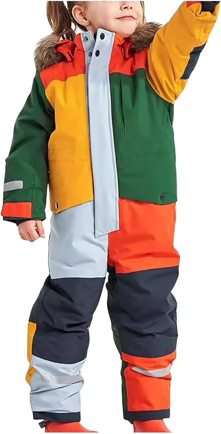 Snow Suits for Girls Boys Kids One Pieces Ski Suits Waterproof Windproof Jumpsuits Jackets Toddler Winter Snowsuit