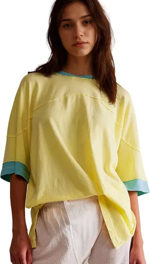Songling Womens 3/4 Length Sleeve Casual Loose Fit Summer Tee Shirt Basics Cotton t Shirts Trendy Tops