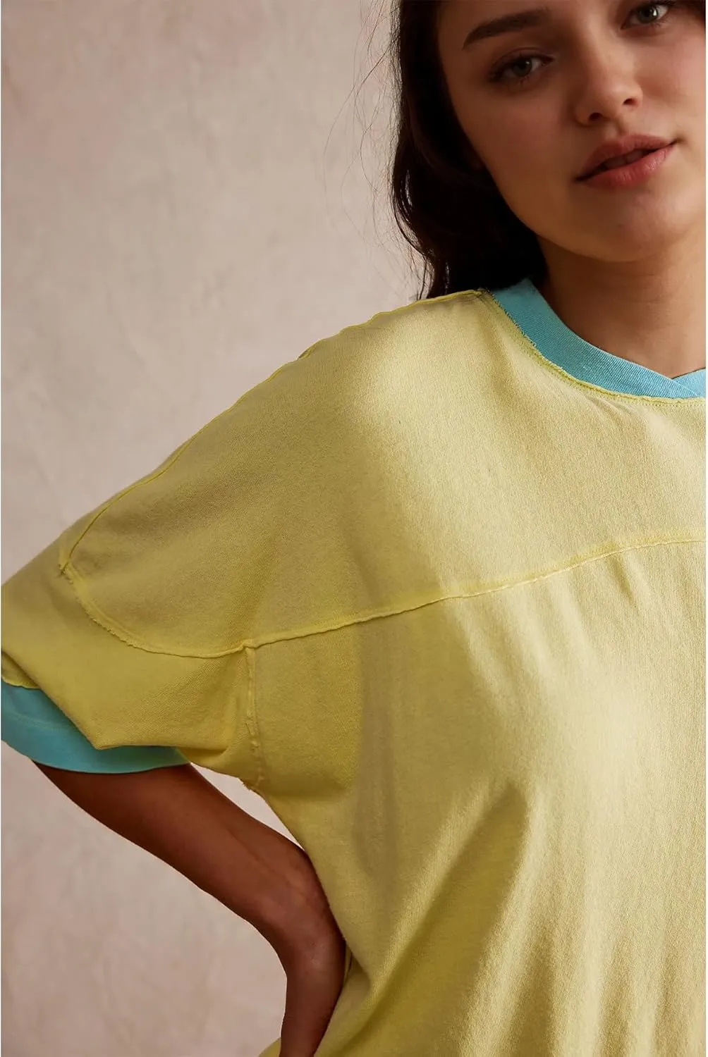 Songling Womens 3/4 Length Sleeve Casual Loose Fit Summer Tee Shirt Basics Cotton t Shirts Trendy Tops