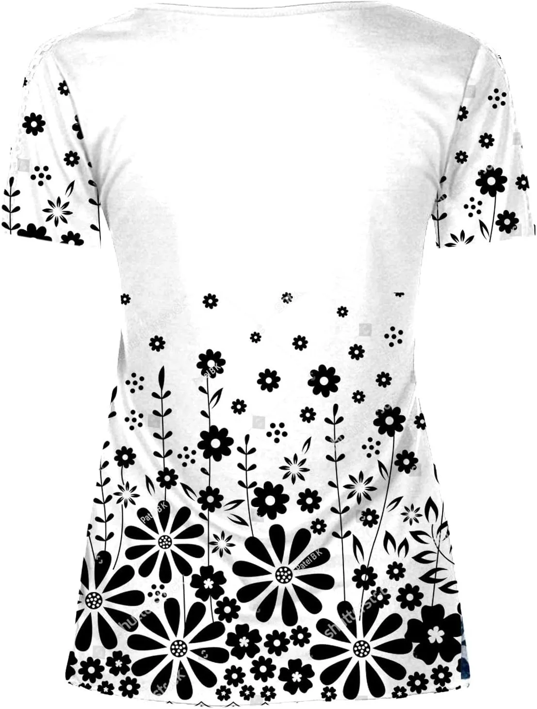 Summer Tops for Women 2025 Trendy Boho Floral Shirts Short Sleeve V Neck T-Shirt Graphic Tees Blouse