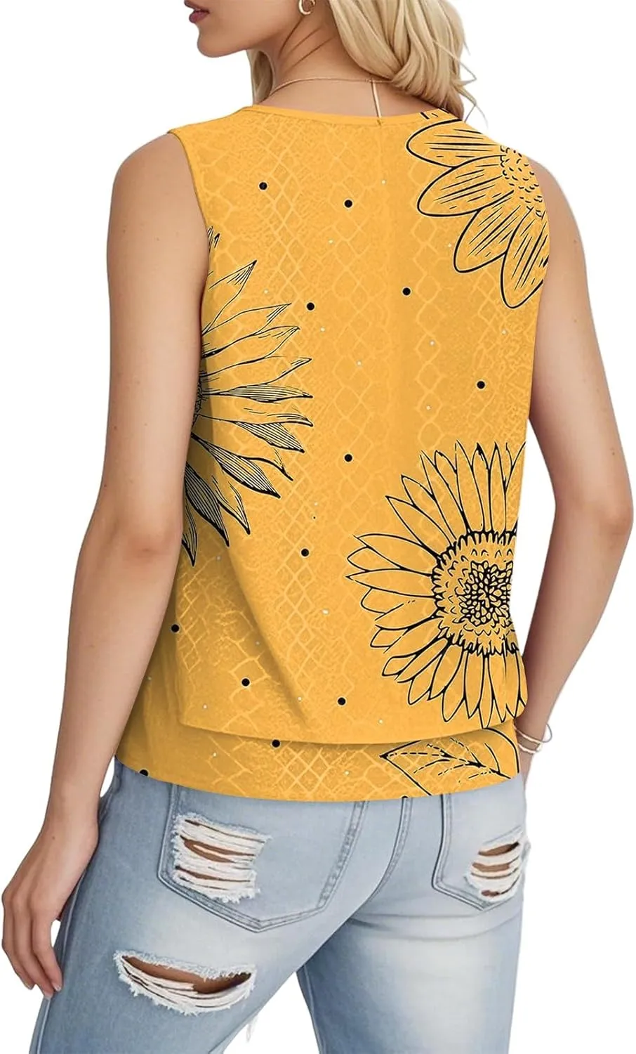Tank Top for Women 2025 Summer Pleated Sleeveless Crewneck T Shirts Dressy Casual Beach Clothes Trendy Outfits