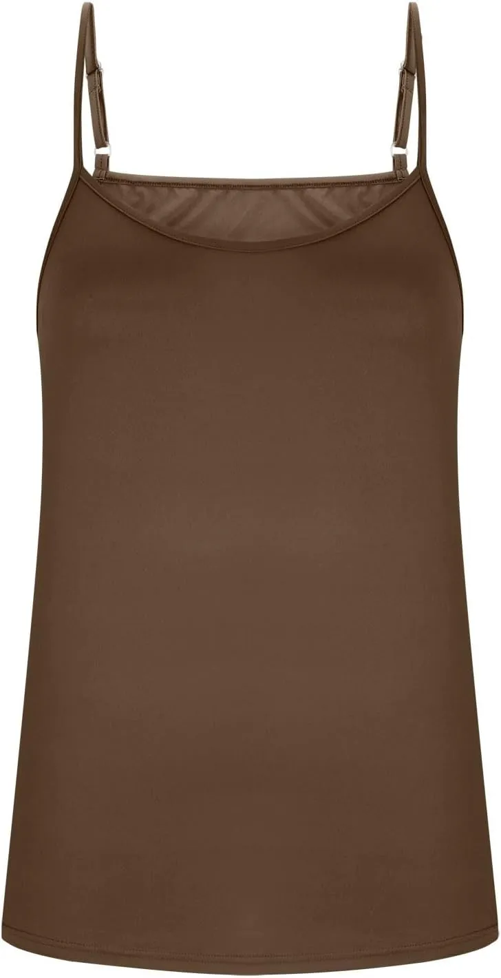 Tank Tops for Women Summer Spaghetti Strap Scoop Neck Sleeveless Camisole Casual Fashion Solid Loose Fit Cami Shirts