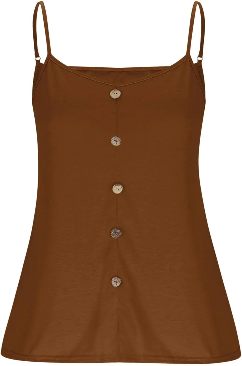 TARIENDY Plus Size Tank Top for Women Loose Casual Summer Flowy Cami Tops Button Lightweight Plain Sleeveless V Neck Shirts