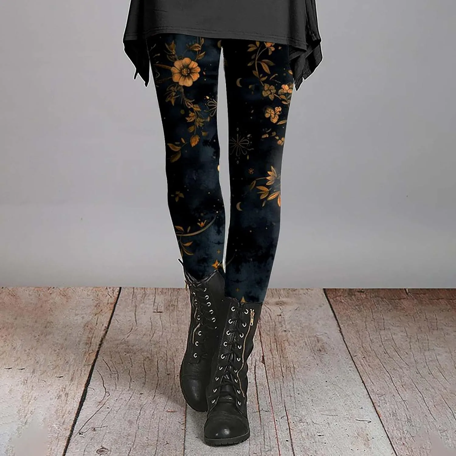 Thin Leggings for Women Womens Printed High Waist Stretch Skinny Leggings Print Active Leggings