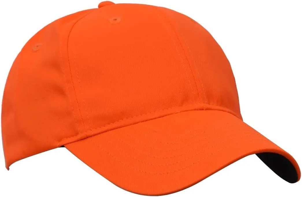 Tirrinia Adjustable Closure Orange Hunting Neon Basics Cap - Low Profile Tangerine Safety Baseball Hat with Blaze