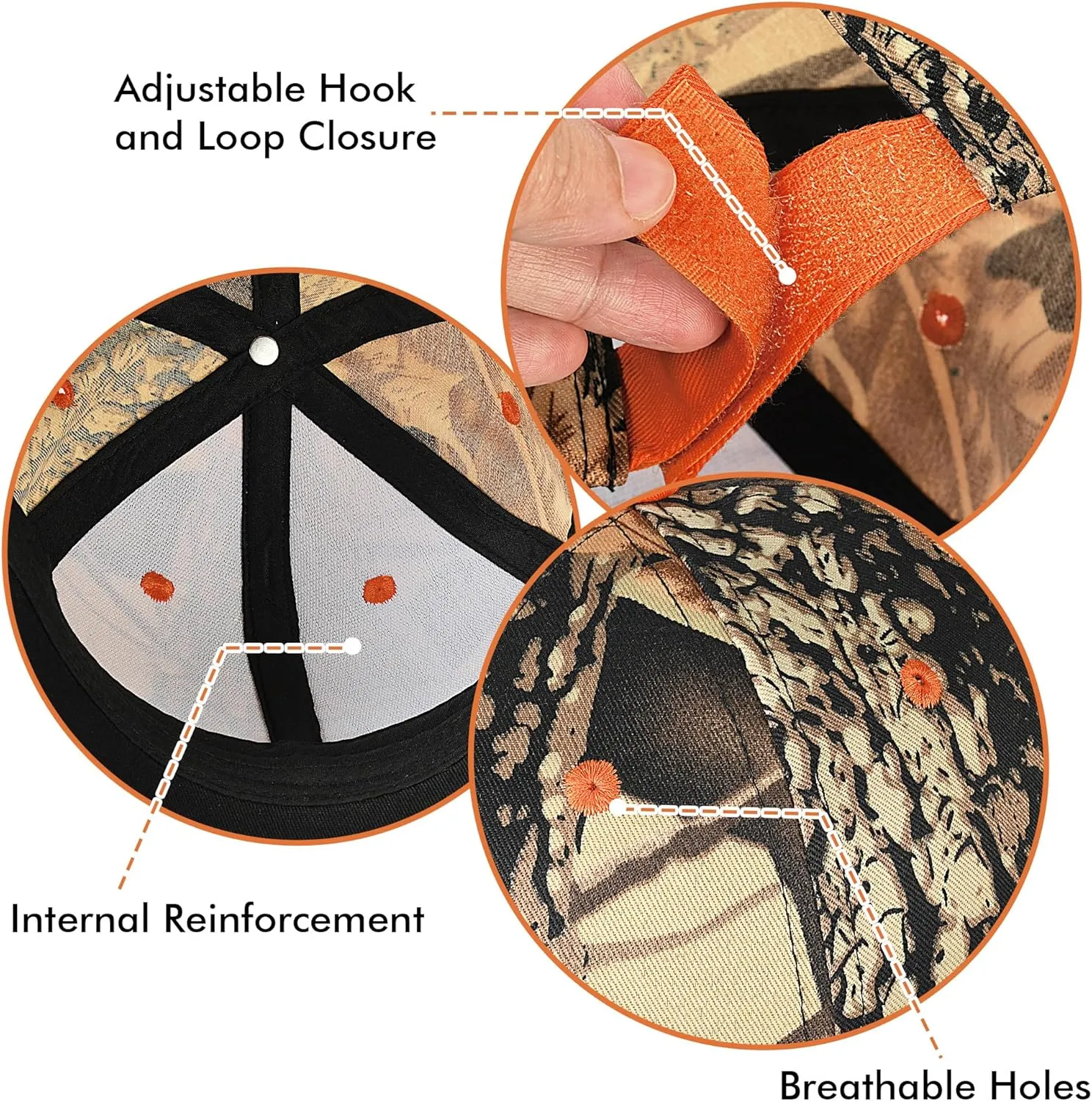 Tirrinia Adjustable Closure Orange Hunting Neon Basics Cap - Low Profile Tangerine Safety Baseball Hat with Blaze