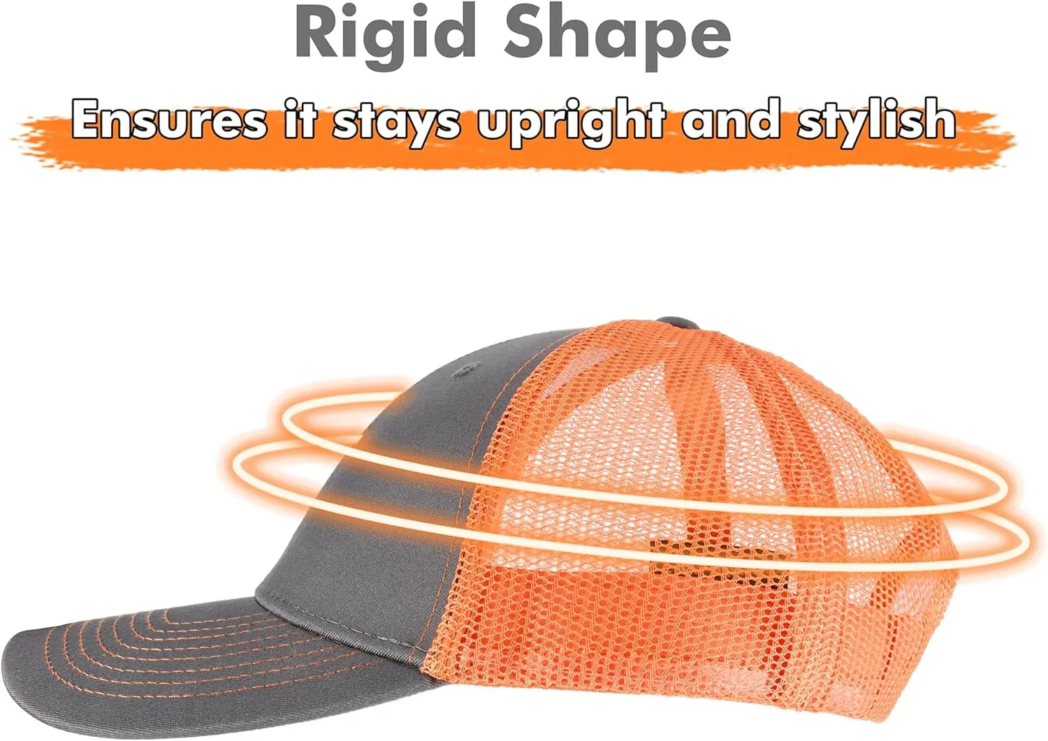 Tirrinia Adjustable Closure Orange Hunting Neon Basics Cap - Low Profile Tangerine Safety Baseball Hat with Blaze