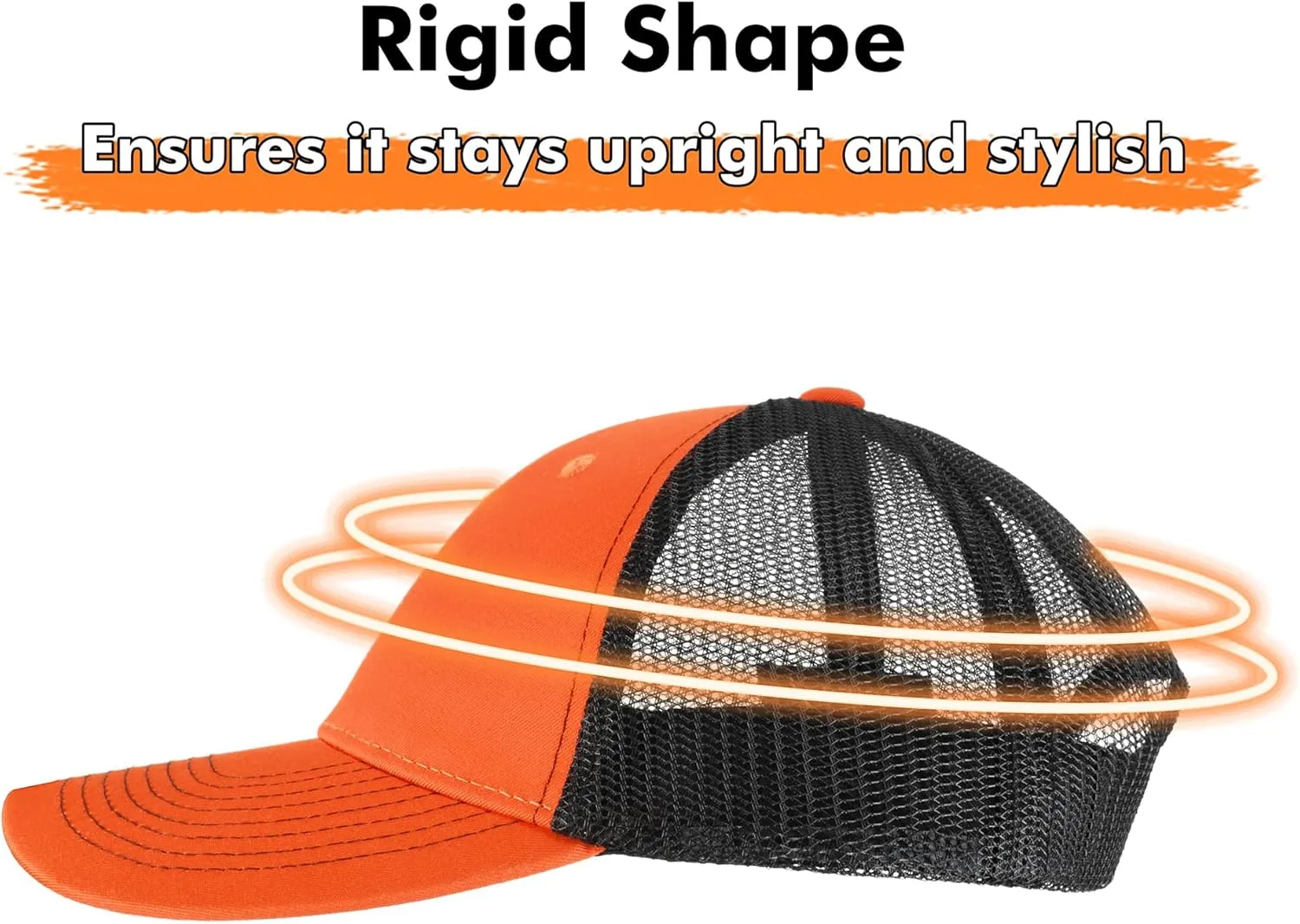 Tirrinia Adjustable Closure Orange Hunting Neon Basics Cap - Low Profile Tangerine Safety Baseball Hat with Blaze