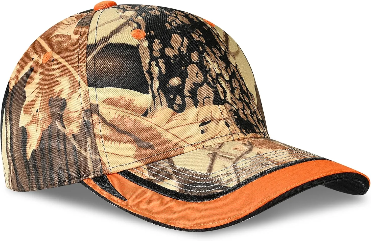Tirrinia Adjustable Closure Orange Hunting Neon Basics Cap - Low Profile Tangerine Safety Baseball Hat with Blaze