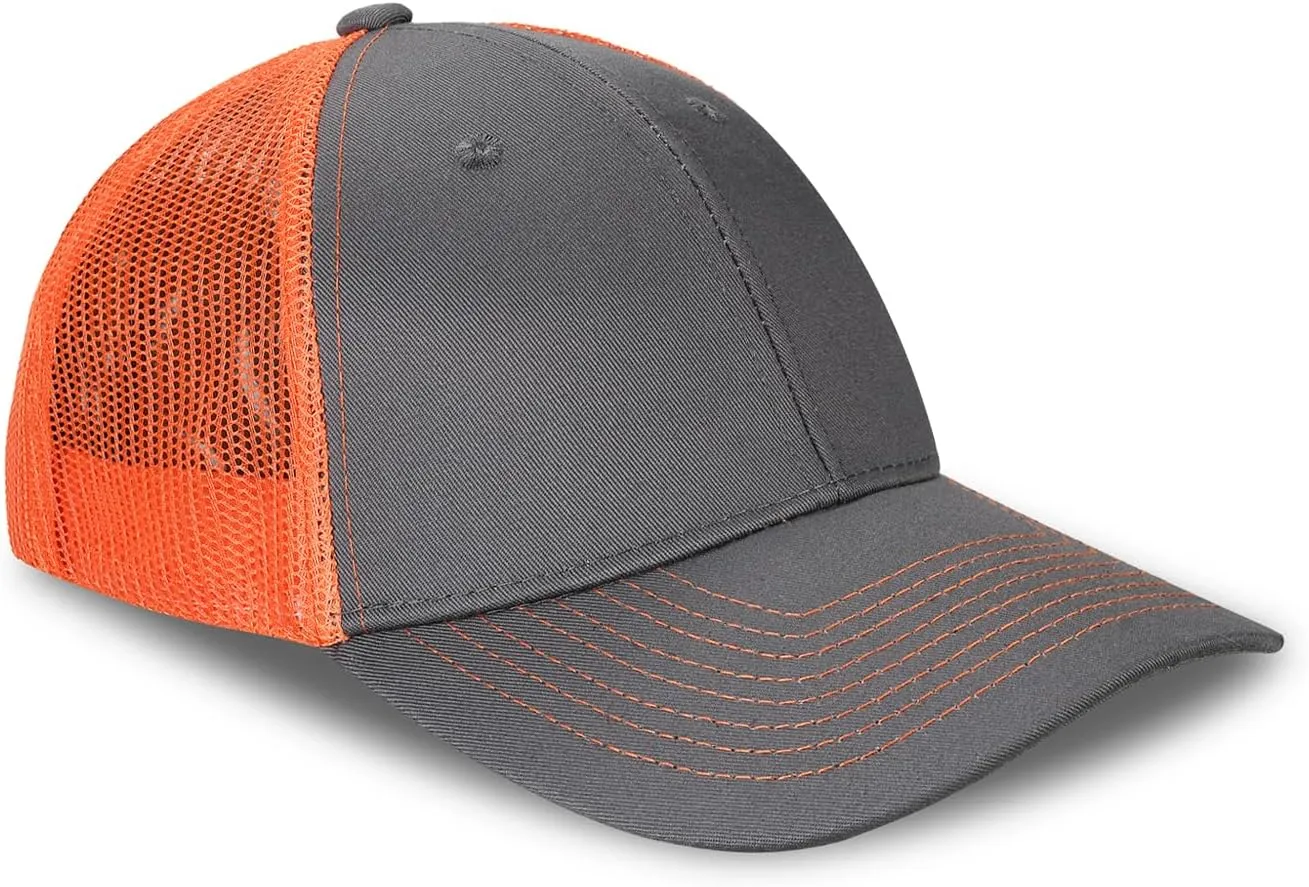 Tirrinia Adjustable Closure Orange Hunting Neon Basics Cap - Low Profile Tangerine Safety Baseball Hat with Blaze
