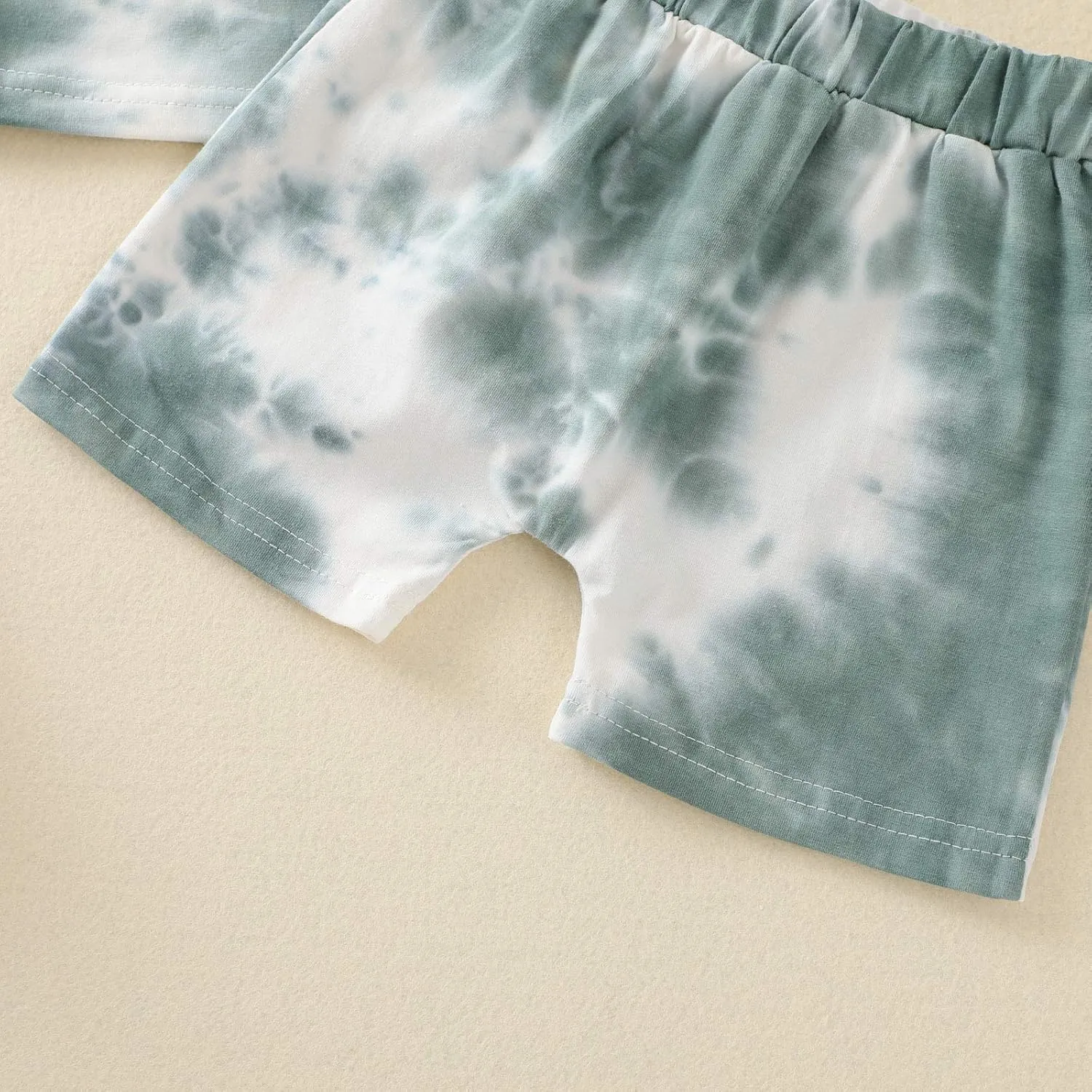 Toddler Baby Boys Outfits Tie Dye T-Shirt and Shorts Suit 2Pcs Summer Clothes Set