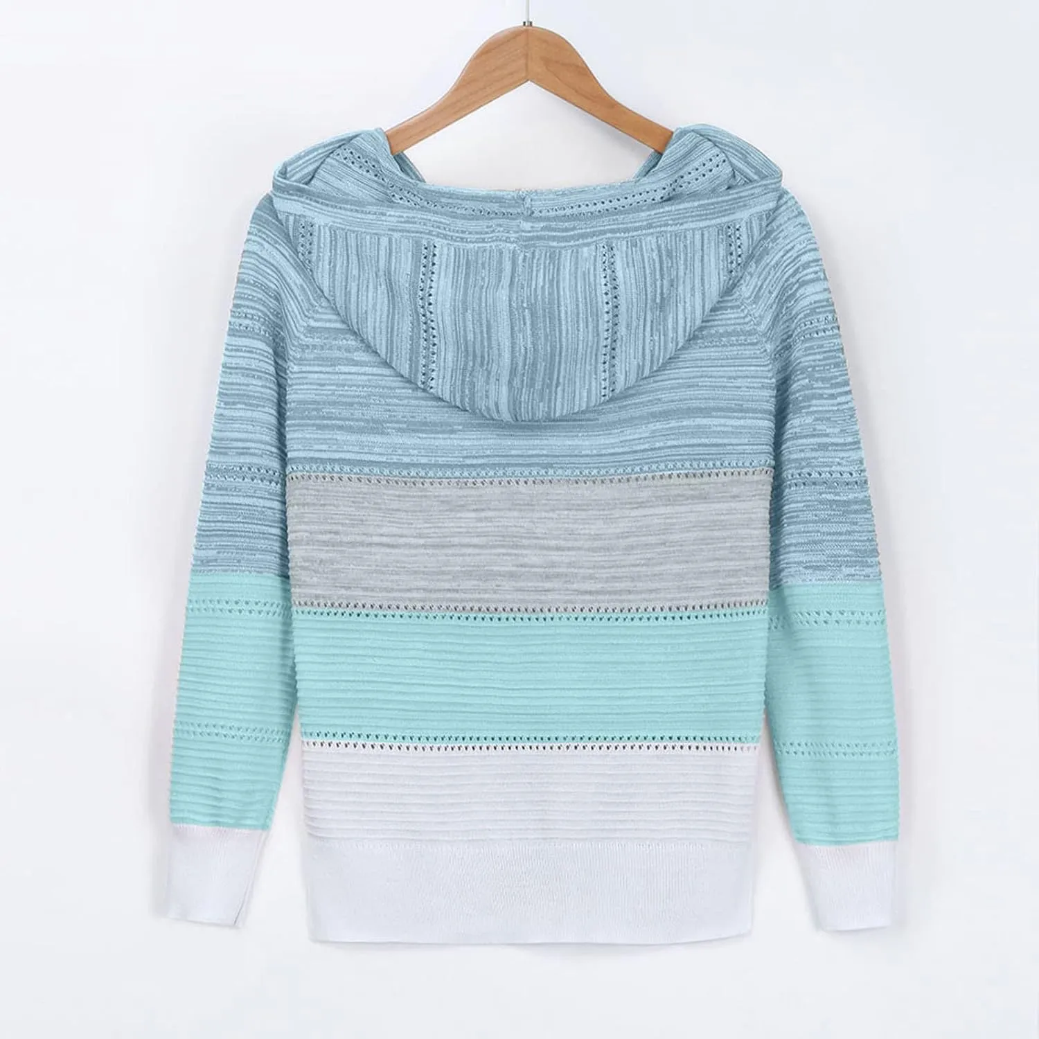 Turtle Necks Tops for Women Oversized Patchwork Hoodies Long Sleeve Hooded Pullover Shirts Thermal Sweater Tops