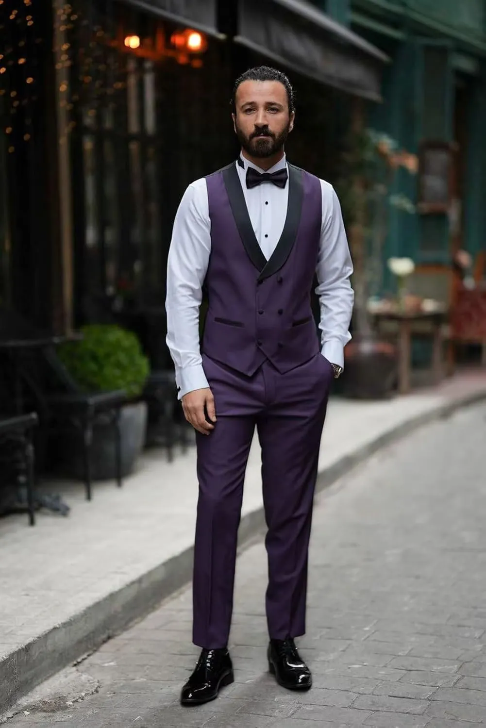 Tuxedo for Men Slim Fit 3 Piece Suits One Button Formal Wedding Groomsmen Suit Prom Tuxedo Suits