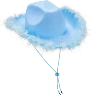 Western Cowboy Hats for Women, Cowgirl Hat with Feathers, Straw Cowboy Hat, Men Halloween Party Costume Accessory