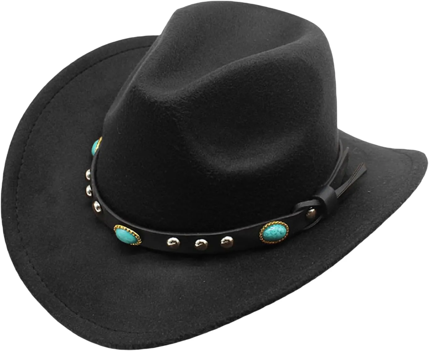 Western Cowboy Hats for Women, Cowgirl Hat with Feathers, Straw Cowboy Hat, Men Halloween Party Costume Accessory
