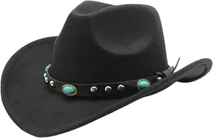 Western Cowboy Hats for Women, Cowgirl Hat with Feathers, Straw Cowboy Hat, Men Halloween Party Costume Accessory