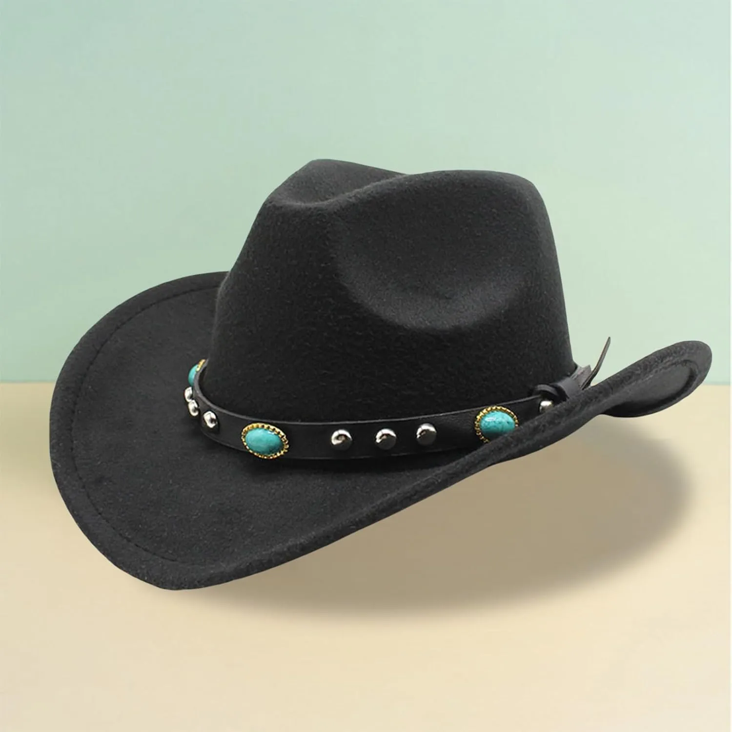 Western Cowboy Hats for Women, Cowgirl Hat with Feathers, Straw Cowboy Hat, Men Halloween Party Costume Accessory