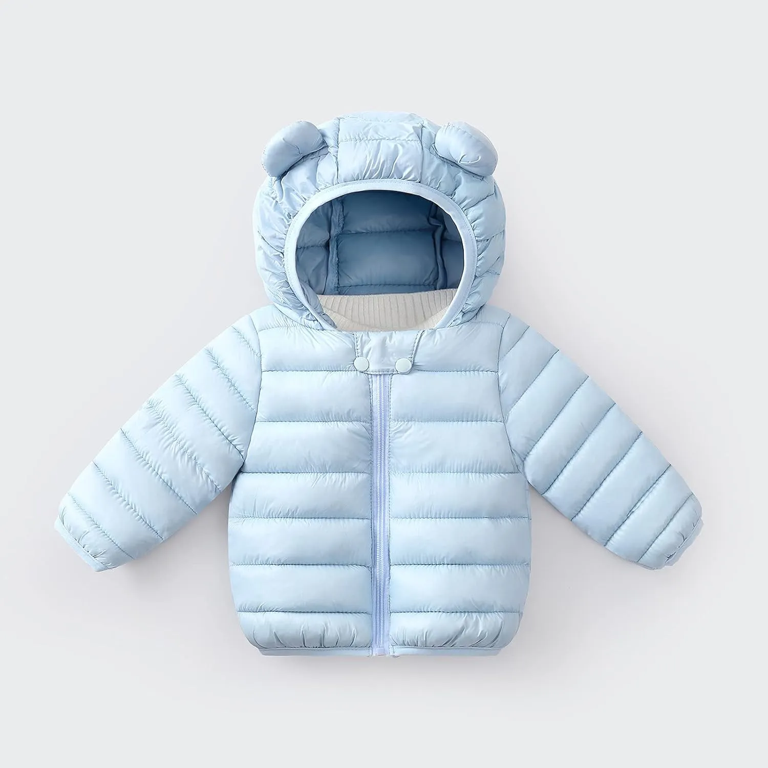 Winter Down Coats for Kids Baby Boys Girls Light Puffer Padded Jacket Toddler Bear Hoods Infant Outerwear