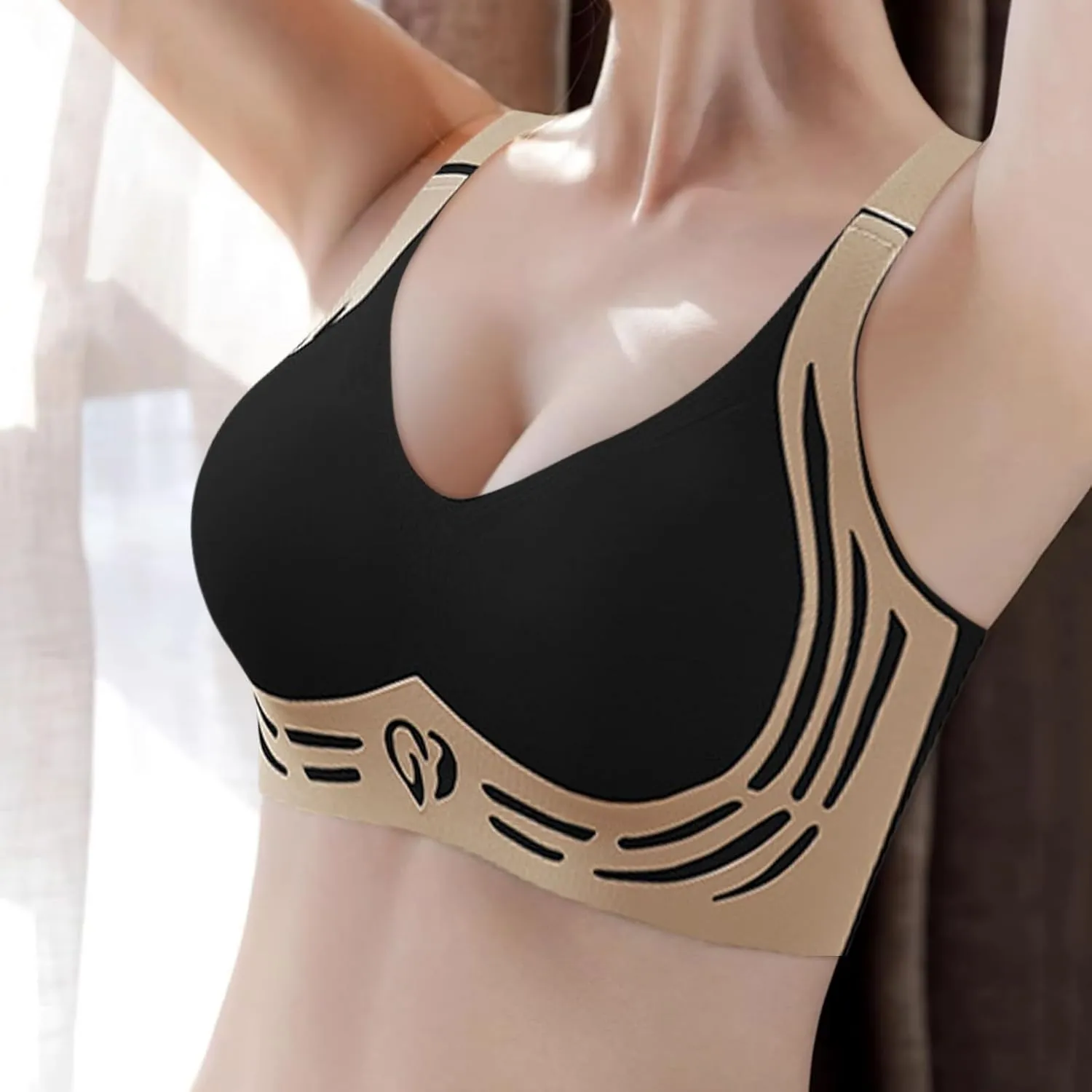 Wireless Push-up Bra, Super Gather Bra Wireless Push-up Bra, Wireless Bras with Support and Lift, Anti Sagging Bras