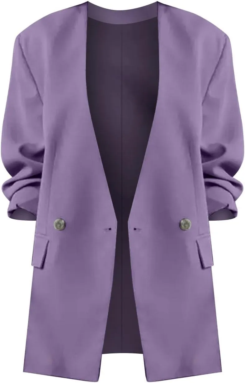 Women Blazers Fashion Dressy Office for Women Jackets Cropped Prtite Winter Cardigan Baggy Herringbone Cardigan