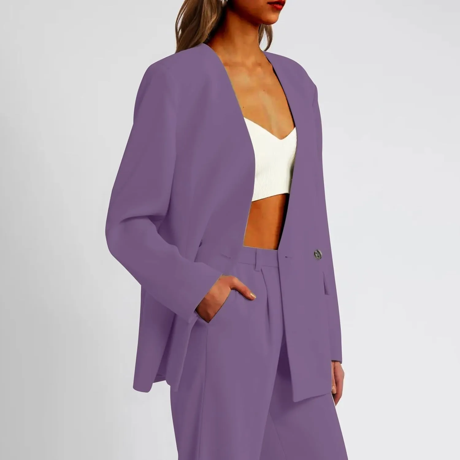 Women Blazers Fashion Dressy Office for Women Jackets Cropped Prtite Winter Cardigan Baggy Herringbone Cardigan