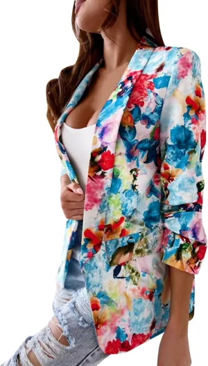 Women Blazers for Work Casual Business Ladies Jacket Open Front Dressy Trendy Tops Loose Herringbone Blazer