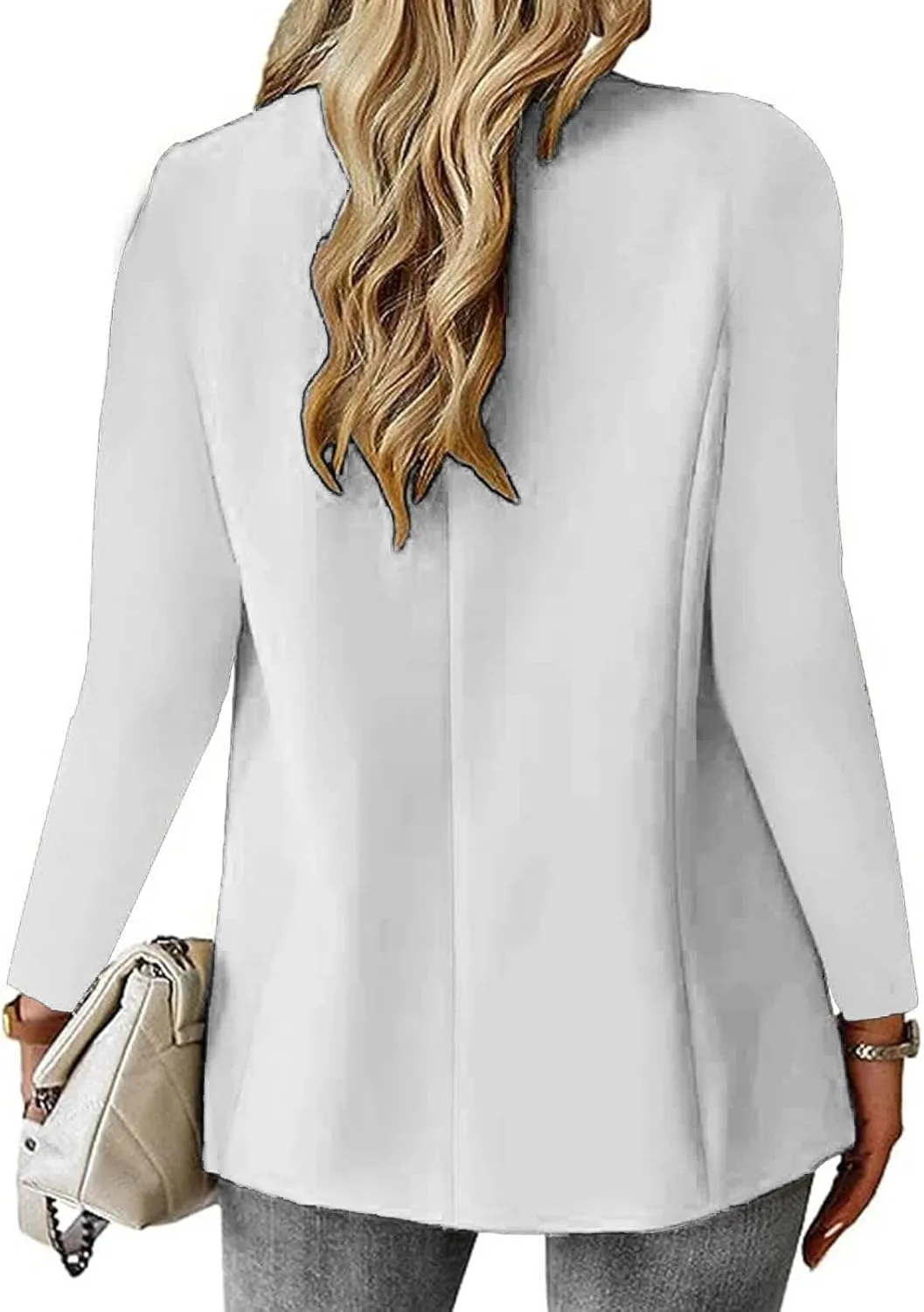Women Business Blazer Loose Lightweigth Open Front Summer Jackets Long Sleeve Workfice Jacket Blazer Outfits