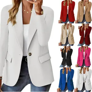 Women Business Blazer Loose Lightweigth Open Front Summer Jackets Long Sleeve Workfice Jacket Blazer Outfits