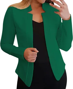 Women Bussiness Blazers Casual Open Front Long Sleeve Work Office Blazer Jacket Button Lapel Blazer 2024