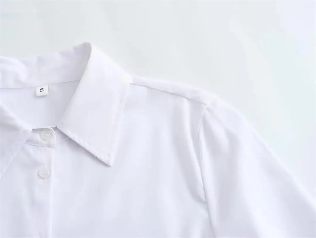 Women Elegant Office Shirts Slim Tunic Blouse Long Sleeve Buttons Basics Tops