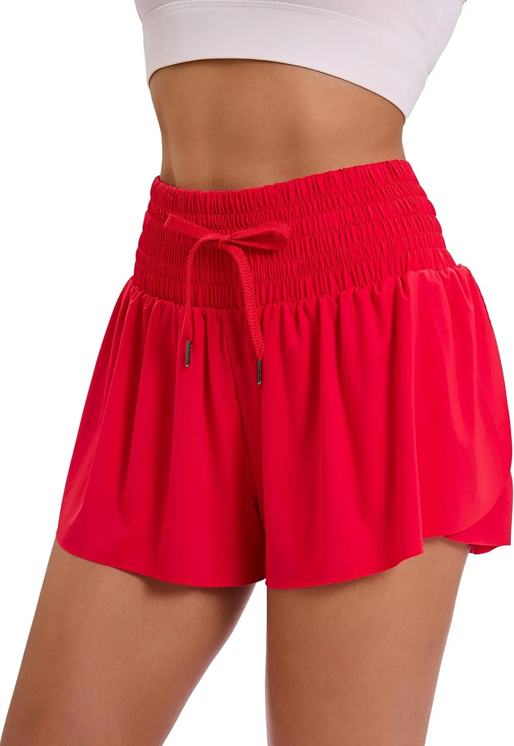 Women Flowy Athletic Shorts High Waisted Gym Yoga Workout Running Tennis Skort with Pockets Cute Summer Clothes