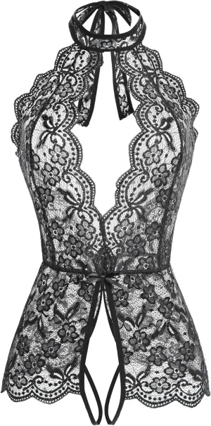 Women Lingerie for Women Deep V Halter One Piece Teddy Bodysuit