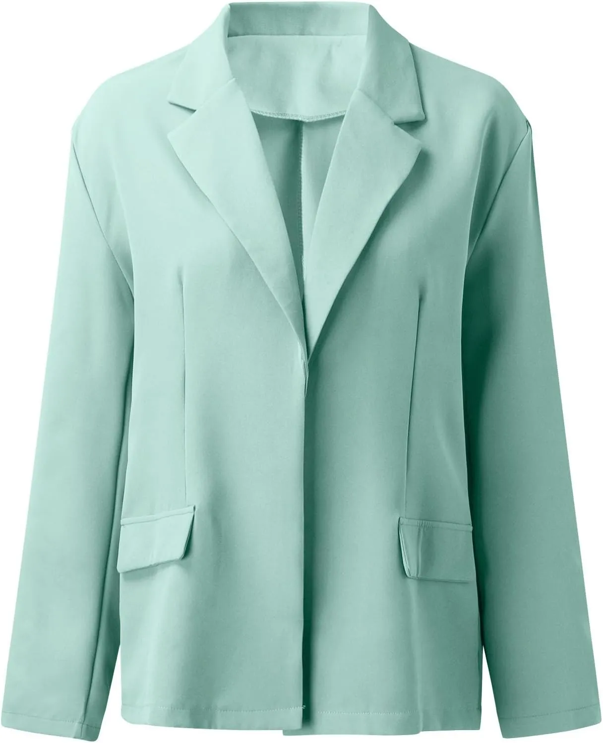 Women Open Front Blazers 2024 Sleeve Front Notched Collar Suit Cardigan Cardigan Fall Fashion Work Office Blazer