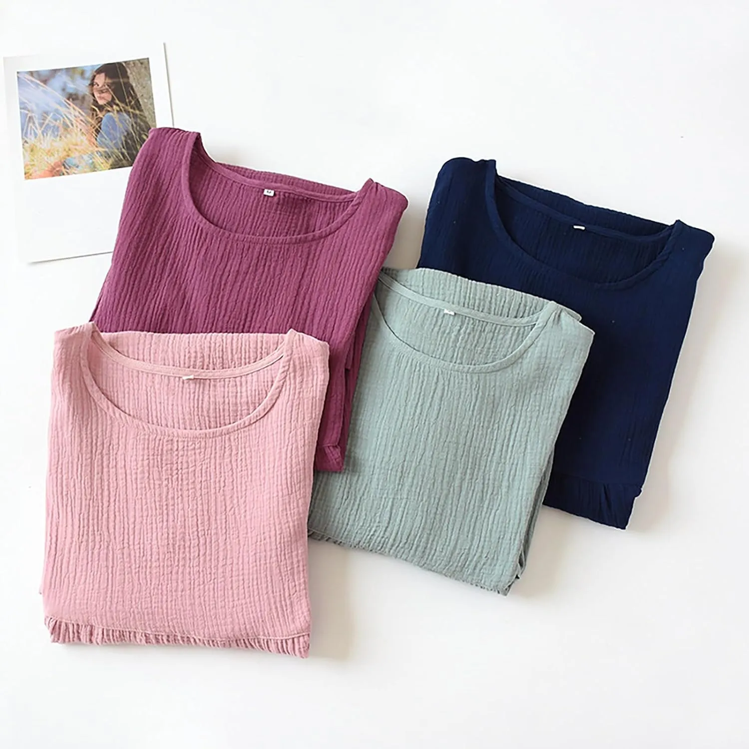 Women Summer Short Sleeve Midi Shirt Dress Casual Crew Neck High-Low Split Hem Shift Dresses Soft Lightweight Loungewear