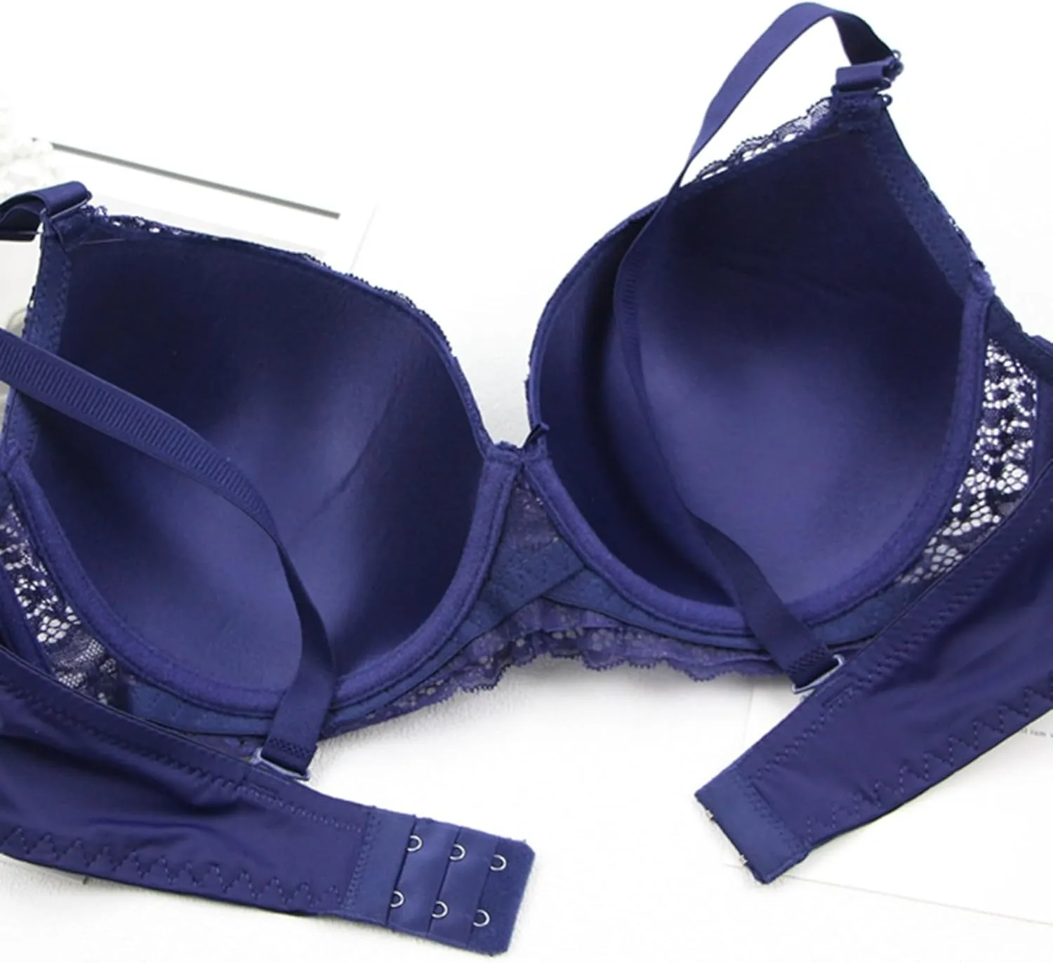 Women's 3 PC Trendy Lace Bras Sexy Seamless Push Up Sport Bra Casual Comfy Breathable Base Bralettle Underwear