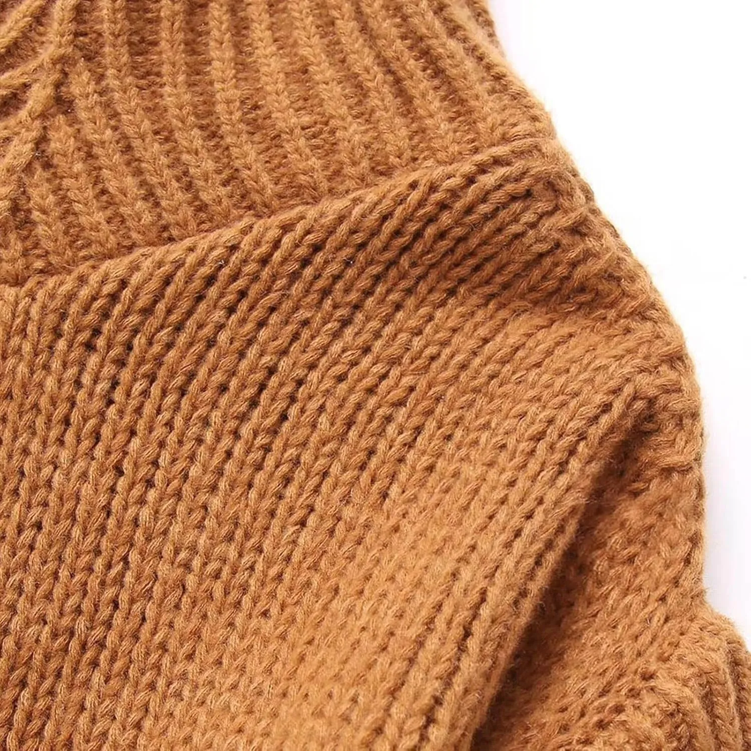 Women's Autumn Winter Oversized Long Sleeve Turtleneck Knit Sweater Cozy Fashion Top Fitted Sports Outerwear Western
