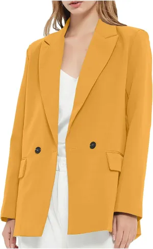 Women's Blazers & Suit Jackets Dressy Work Button Long Sleeve Blazers for Women Business Casual Oversized Suit