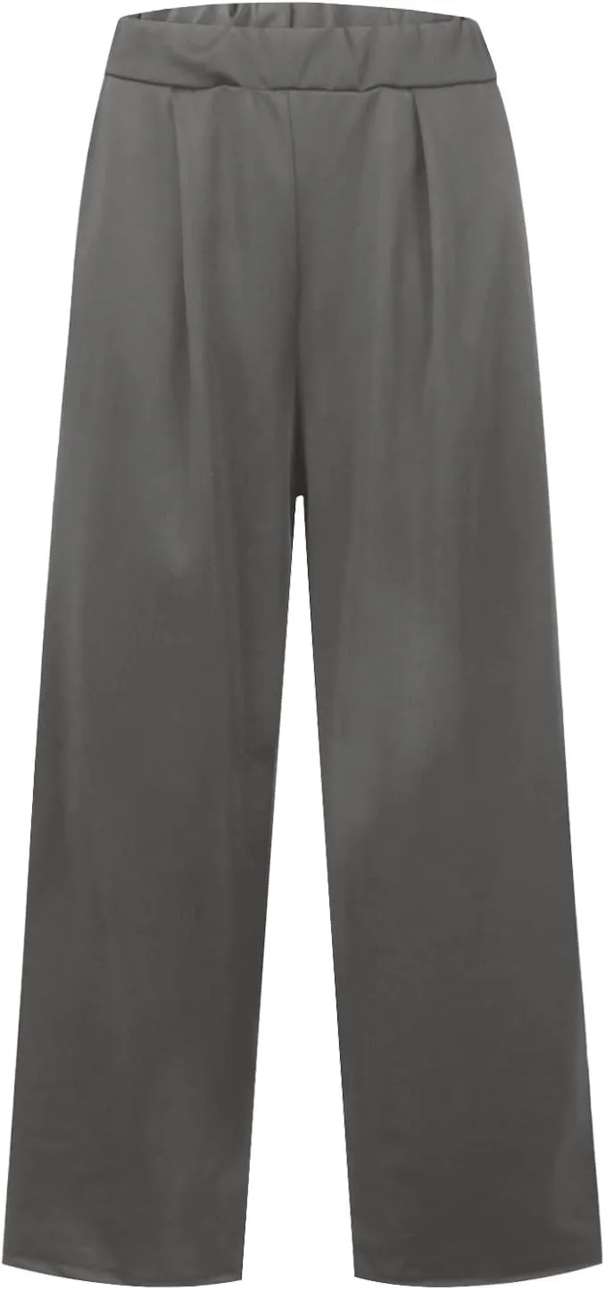 Womens Cargo Sweatpants Winter Sexy Work Palazzo with Pockets High Waisted Straight Leg