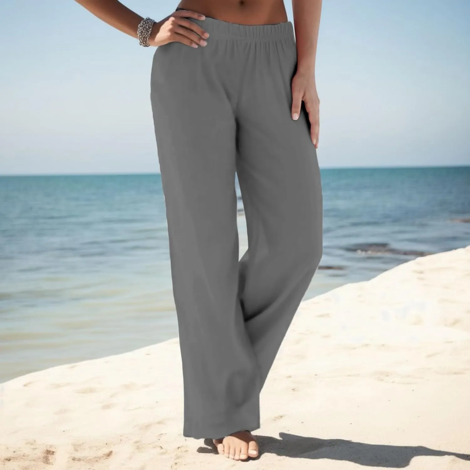Womens Cargo Sweatpants Winter Velour Yoga Capris with Pockets High Waisted Flare Leggings