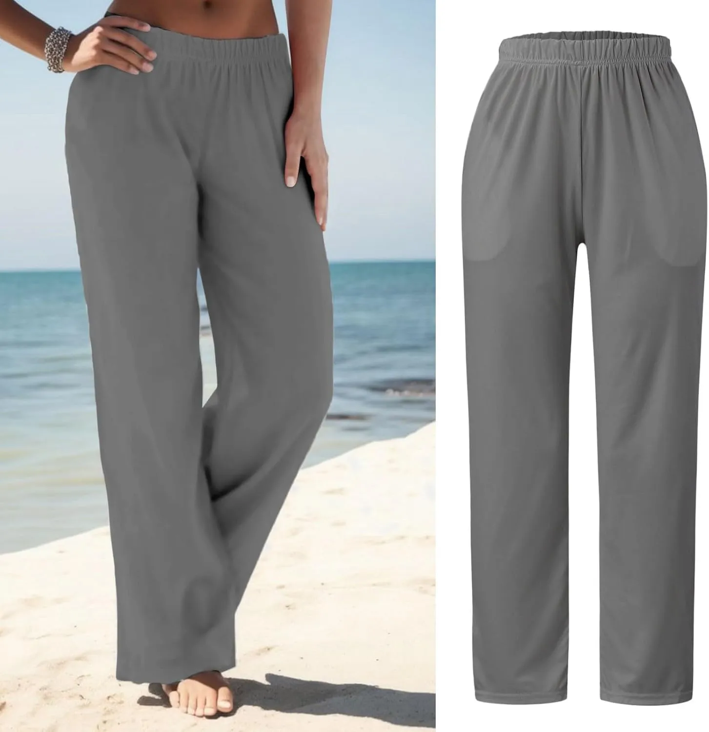 Womens Cargo Sweatpants Winter Velour Yoga Capris with Pockets High Waisted Flare Leggings