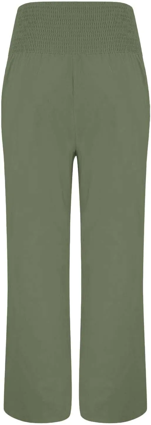 Womens Cargo Sweatpants Winter Velour Yoga Capris with Pockets High Waisted Flare Leggings