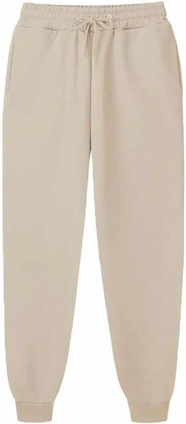 Womens Fleece Lined Sweatpants High Waisted Drawstring Waist Oversized Joggers Cinch Bottom Lounge Pants Activewear