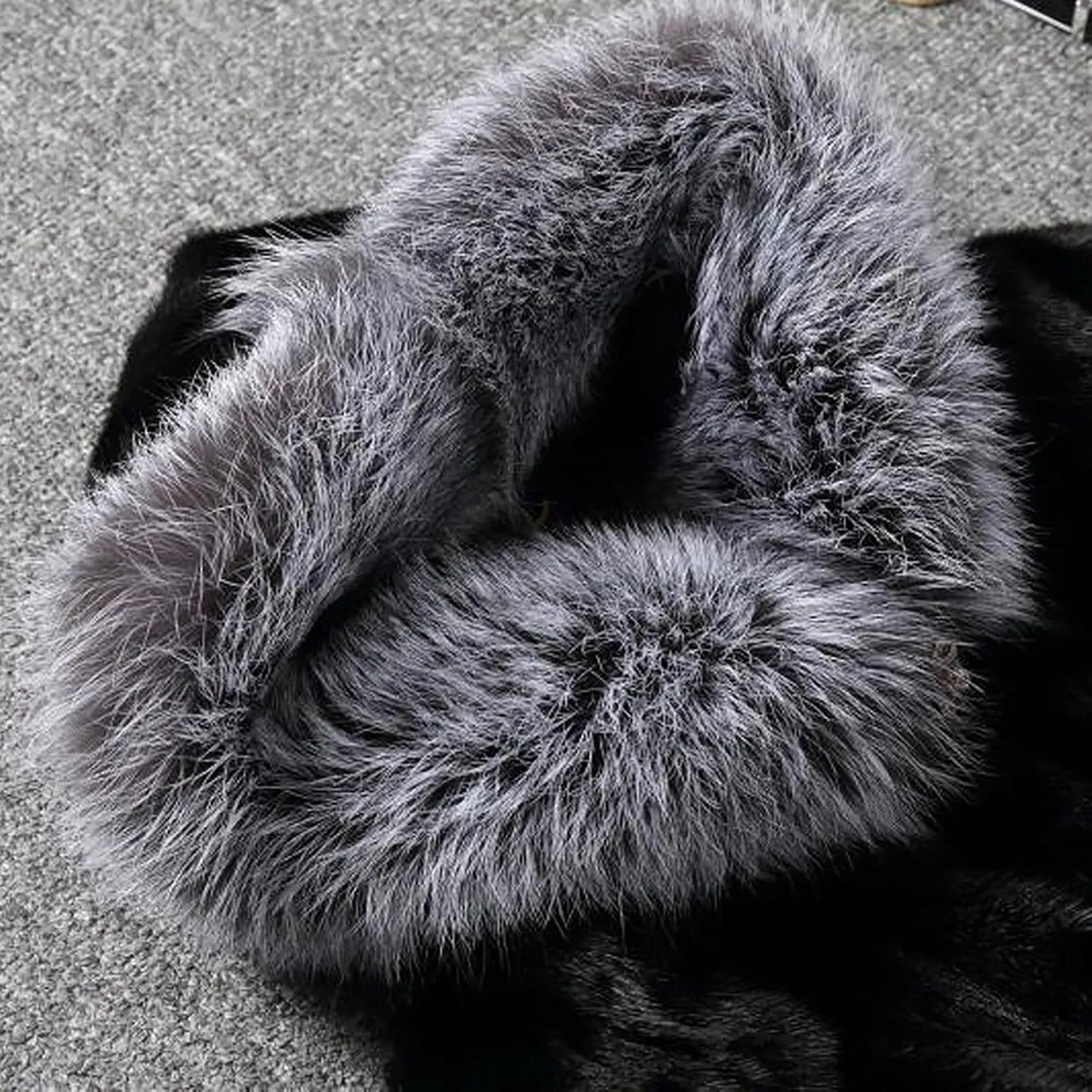 Womens Furry Hooded Jackets Faux Fur Splicing Jacket Warm Winter Coats for Women Plus Size Fluffy Outerwear