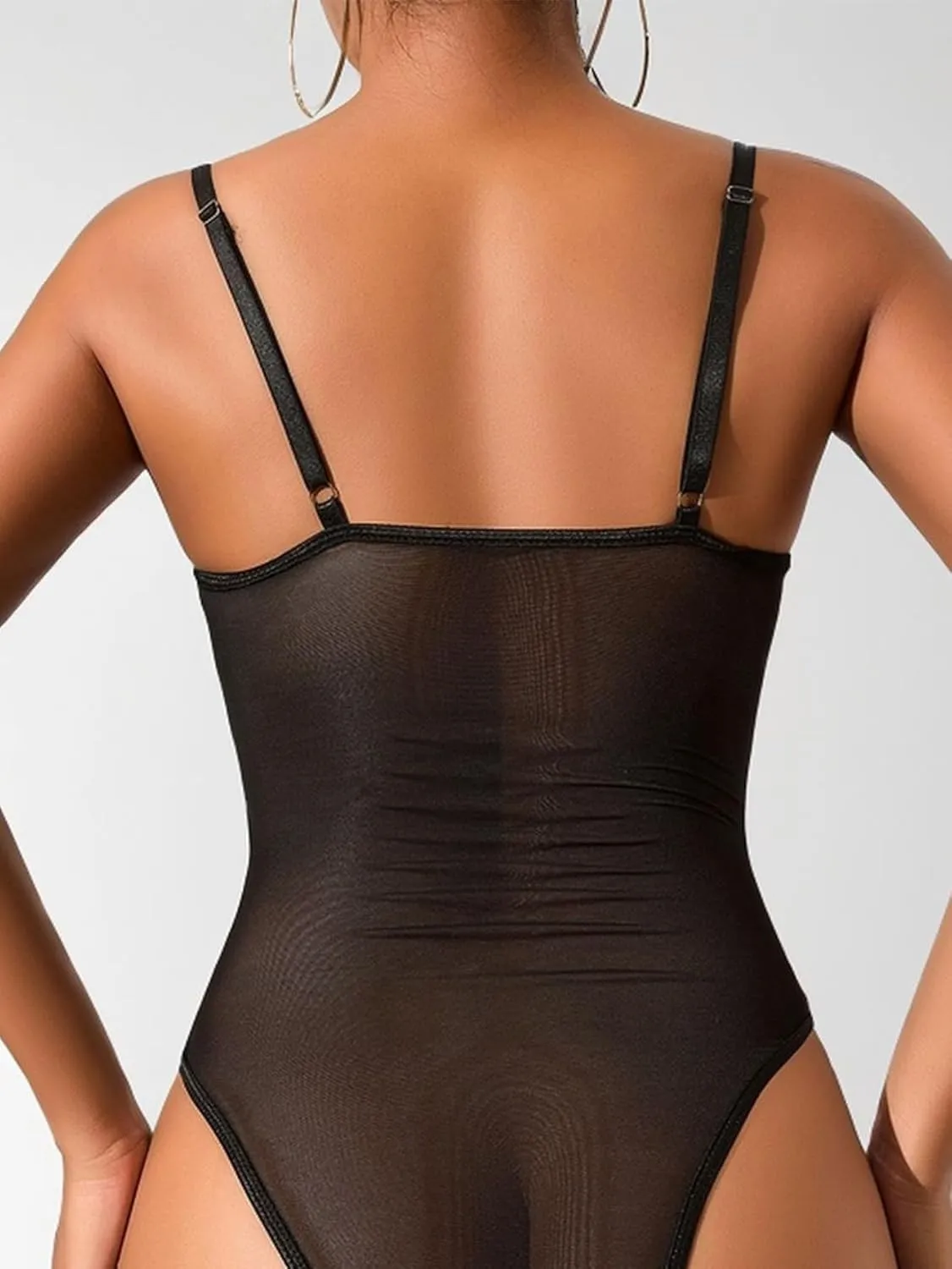 Women's Lace Corset Babydoll One Piece Lingerie Bodysuit