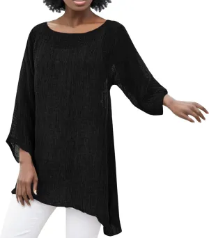 Womens Linen Shirts V Neck Button Blouses Boho Beach Tee Tops Short Sleeve Loose Tunic Tops