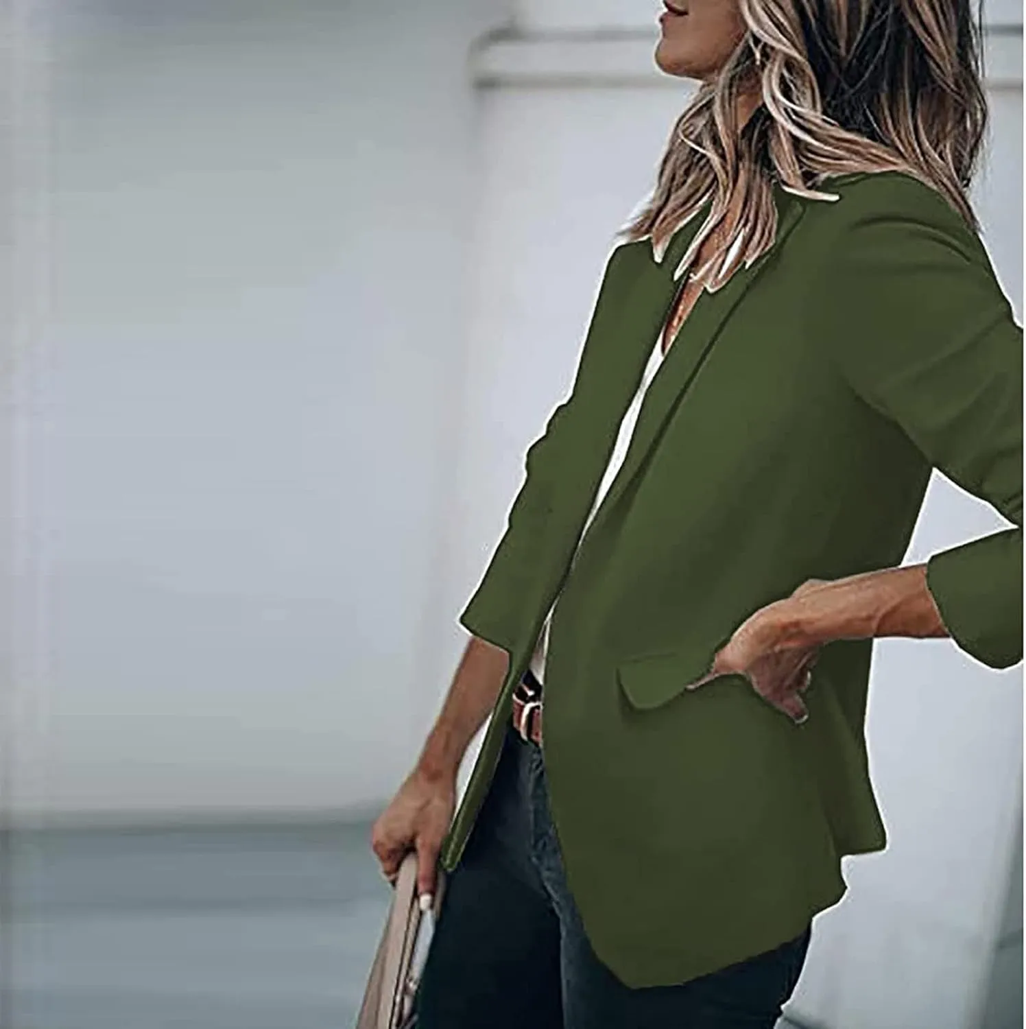 Women's Oversized Blazers Lapel Open Front Long Sleeve Work Office Suit Jacket Coat Blazers & Suit Jackets