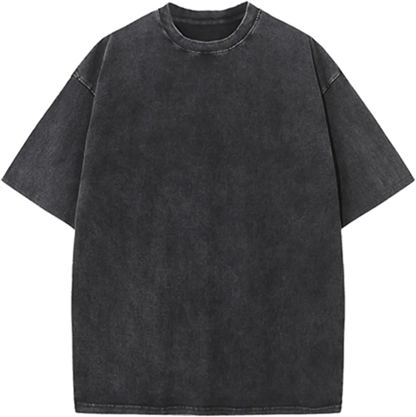 Womens Oversized T-Shirt Washed Tees Half Sleeve Crewneck Summer Casual Pullover Loose Blouse Tops