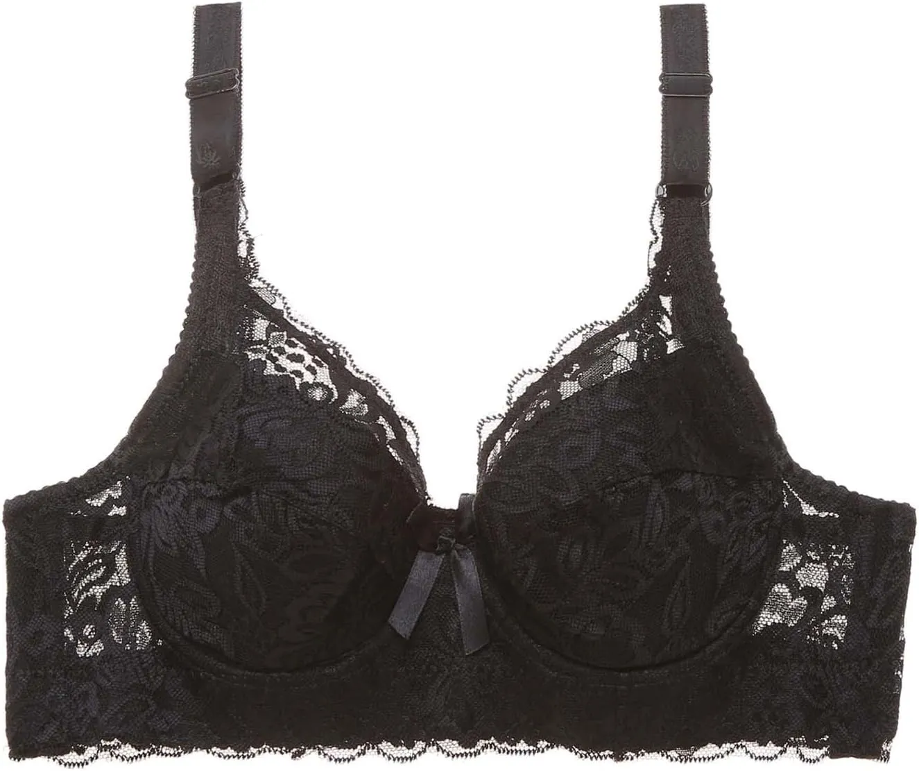 Women's Push Up Bra Floral Lace Comfort No Padded Wireless Bra Plunge Lift Up Sexy Lingerie Brassiere Bralette