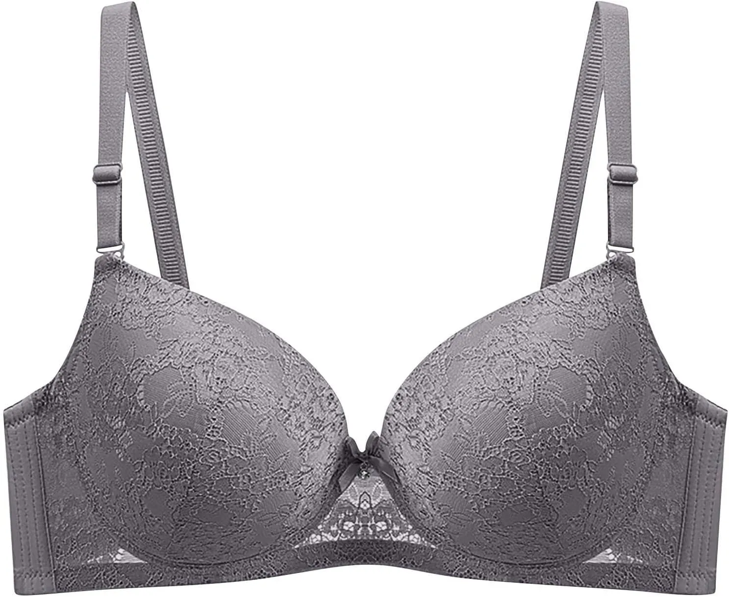 Women's Push Up Lace Bra Underwire Anti-Sagging Full Coverage Bras Sexy Plus Size Low Support Everyday Bralette